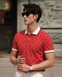 áo polo nam vải cotton in hình