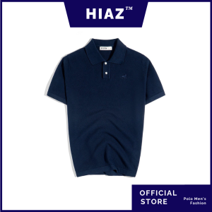 Áo Thun Polo Dệt Kim Cao Cấp Màu Xanh Đen SS2 - HiaZ