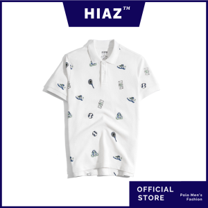 Áo Thun Polo Nam By Cotton Pique 2.0 Trắng In Icon Tennis