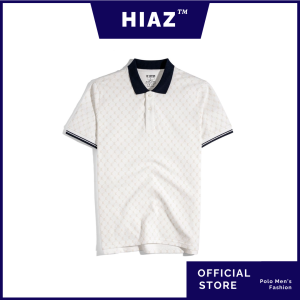 Áo Thun Polo Pique Trắng In Tràn Monogram BC