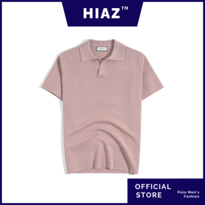 Áo Thun Polo Dệt Kim Sợi Plain Màu Hồng