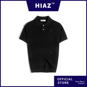 Áo Thun Polo Dệt Kim Cao Cấp Màu Đen SS2 - HiaZ