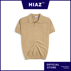 Áo Thun Polo Dệt Kim Textured Trơn Màu Nâu